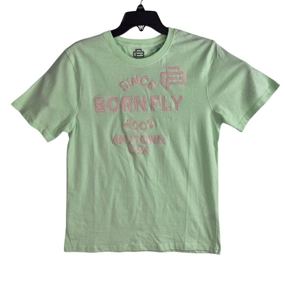 Born Fly Other - Born Fly  Mens T-Shirt Size L Embroidered Mint Green 100% Cotton NWT 48